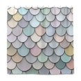 thumbnail image 2 of Yayeee Shower Curtain with Hooks 72"x72" Waterproof Fabric Bathroom Hanging Decor, Light Blue Shimmering Pattern, 2 of 5