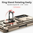 thumbnail image 4 of for Galaxy Z Fold 5 Case, Soft TPU & Hard PC Anti-scratch Sliding Cover Full Protection Ring Stand Rotating Kickstand Holder Magnetic Shockproof Phone Case Cover for Samsung Z Fold 5 5G, Rosegold, 4 of 10