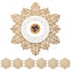 thumbnail image 1 of Manteles Individuales de Copo de Nieve 6PCS, 38cm PVC Material Copo de Nieve Manteles Individuales, Decoración de Mesa para Festivales de Invierno Fiestas de Navidad Fiestas de Navidad, Dorado, 1 of 7