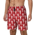 thumbnail image 2 of Fotbe Cartoon Lobster Men’s Swim Trunks Quick Dry Swim Shorts Board Shorts with Mesh Lining-XX-Large, 2 of 9