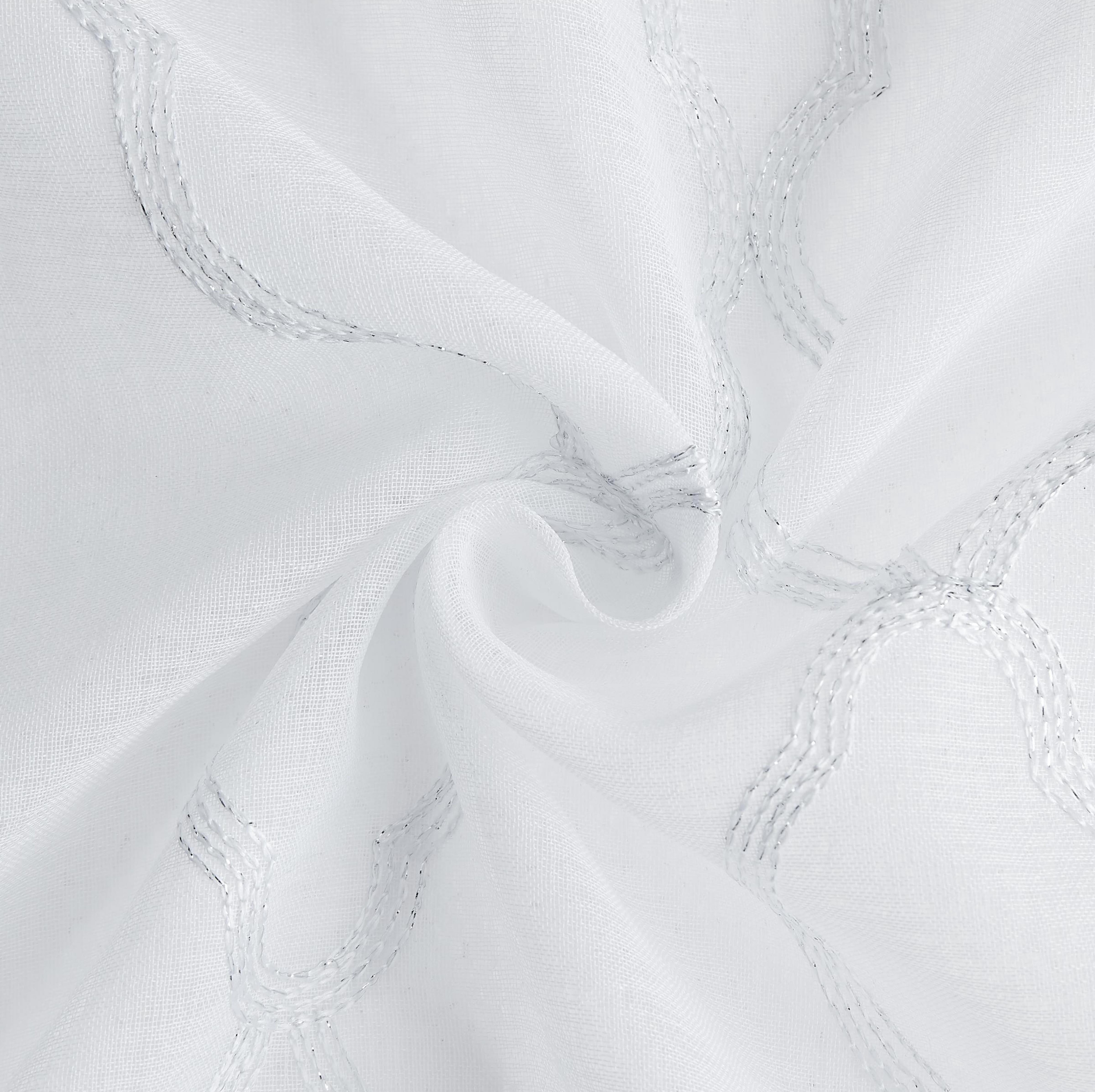 Dainty Home 2-Pack Light Filtering Grommet Curtain Panels, Metallic Embroidered, 54"x84"