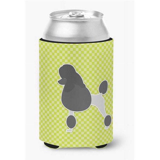 Carolines Treasures BB3839CC Poodle Checkerboard Green Can or Bottle Hugger