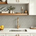 thumbnail image 4 of 10Pcs Medium Grey Natural Marble Vein Peel and Stick Floor Tiles,12x12 In 10 Sq.Ft,Self-Adhesive Waterproof Vinyl Flooring,Anti-Slip & Durable for Kitchen,Living Room, 4 of 8