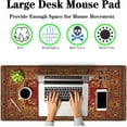 thumbnail image 2 of Gaming Mouse Pad Retro Boho, Large Mousepad Office Desk Mat, Work Desk Mat Non-Slip Rubber Base Waterproof with Stitched Edges, 35.4 X 15.7 inch for Work/Game/Office/Home Vintage Bohemian, 2 of 6
