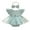 Blue, variant on CIYCuIT Baby Girls Summer Romper Dress Fly Sleeve Flower Embroidery Tulle Skirt Hem Jumpsuit Infant Toddler Sweet A-line Bodysuit with Bow Headband 3M 6M 12M 18M 24M