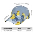 thumbnail image 2 of Haiem ducklings swim on the sea waves Pattern Baseball Cap Dad Hat Cotton Soft Adjustable Fashion Hats for Men Women Unisex Style Headwear, 2 of 6
