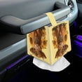 thumbnail image 7 of FUIALDOLG Tissue Box Holder - Square PU Leather Tissues Cube Box Cover Waterproof -Cute Highland Cow Decorative Car Facial Tissue Holder on Table and Barthroom, 7 of 7