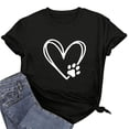 thumbnail image 6 of PNTUTB Valentine's Day Women's Fashion Print Short Sleeve Crew Neck Casual Loose Comfort Versatile T Shirt, 6 of 6