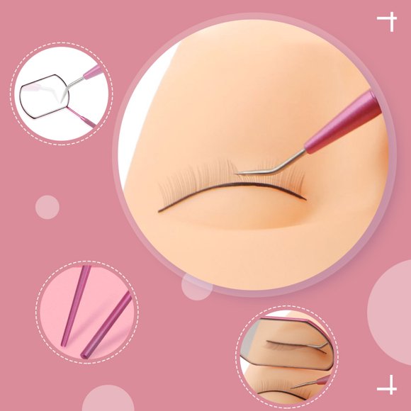 unbranded 1Juego Herramienta De Belleza Para Pestañas Roja Con Espejo Para Extensión Diario