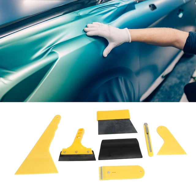 Kit De Herramientas Para Aplicación De Tinte De Ventana, Herramientas Para Tinte De Ventana Fáciles De Transportar, 7 Piezas Ligeras Para Instalación De Película Para Ventana