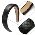 thumbnail image 4 of LinYooLi 1.7 Inch Leather Hard Headband Wide Headband Padded Headband Hairband for Women (White), 4 of 6