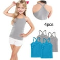 thumbnail image 2 of ZACPNCV 4 Pieces Girls Dance Tank Tops Racerback Camisole Undershirts Spaghetti Strap Camis Dance Clothes Tank Tops for Girls Gray 12-24 Months, 2 of 7
