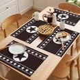 thumbnail image 5 of Western Texas Star Placemats Set&nbsp;of&nbsp;12 Vintage Simple Brown White Stars Brown Heat Insulation Washable Place Mats, Non-Slip Table Mats for Dining Table Party Kitchen Decor,13x19 Inch, 5 of 9