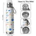 thumbnail image 3 of Modern 29oz Stainless Steel Insulated Thermos with Tea Filter, 360° Printed Travel Bottle, Leakproof BPA-Free Flask with Anti-Slip Base, 304 Inner & 201 Outer, Vacuum Cup, 3 of 6