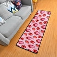 thumbnail image 2 of SKYSONIC 2'X6' Valentine Sexy Red Lips Runner Rug with Rubber Backing, Strawberry Kiss Non Slip Entryway Rug Runner Washable Soft Area Rug Carpet for Hallway Bedroom Kitchen Decor, 2 of 6