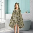 thumbnail image 6 of Khaki Brown Camo Pixel Pattern Hooded Bath Towel，50"x30" for Ages 3 To 12 Kids, Quick Dry Lightweight Soft Microfiber Hood Beach Towel Cover Up for Kids, 6 of 7