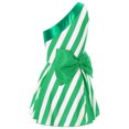thumbnail image 4 of vastwit Women's Striped Printing Candy Cane Dress Bowknot Contrast Dance Dress Green S, 4 of 5