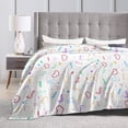 thumbnail image 3 of Love Graffiti Throw Blanket, Super Soft Anti-Pilling Flannel Bed Blankets, 40"x30", 3 of 8