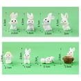 thumbnail image 6 of 2Pcs/Set Rabbit Ornament - Anti-fade Decorate Lightweight Mini Lovely - Animal Ornaments for Bedroom, 6 of 8