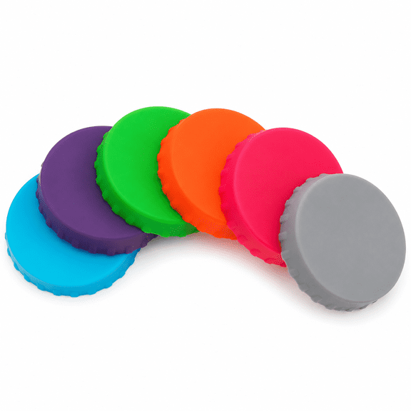Silicone Can Cover, Reusable Can Lid 6 Pack, Drink Cap, Leak-proof Airtight BPA-free Dishwasher-safe for Soda, Beer, Picnic, & More
