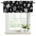 thumbnail image 2 of 2 Pack Valances for Windows, Coastal Coral Window Valances for Living Room/Bedroom/Bathroom, Summer Beach Black Shells Starfish Ocean Light Filtering Kitchen Curtain Valance 60"W x18" L, 2 of 9