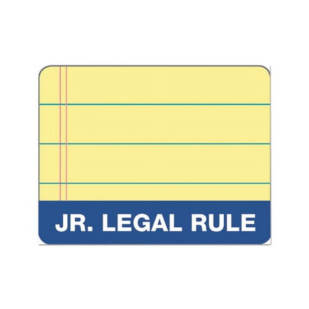 Docket Gold Ruled Perforated Pads Narrow Rule, 5 x 8, Canary, 50 Sheets, 12/Pack