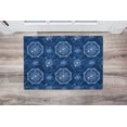 thumbnail image 4 of Linon Home Décor Washable Simon Area Rug or Runner Collection, Blue and Ivory, 2' x 3', 4 of 8