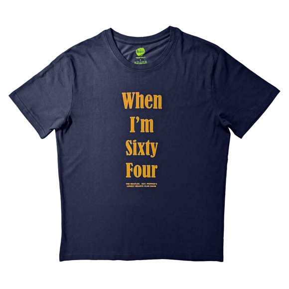 The Beatles  Adult When I'm Sixty Four Back Print Cotton T-Shirt