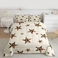 thumbnail image 2 of Castle Fairy Vintage Stars Print Full Size Comforter Sets,Cheetah Print Bedding Sets, 2 of 8