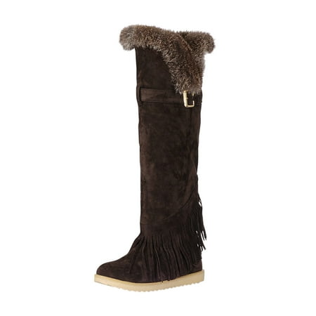 

Boots Deals 2022 Juebong Women s Long Boots Pointed Slip-on Snow Boots Velvet Cotton Boots Warm Solid Cotton Shoes Flat Knight Boots