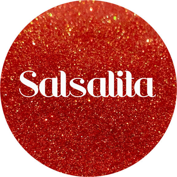 Glitter Heart Co. Glitter - High Quality Polyester Glitter - Salsalita - Iridescent Red – 2 oz Bottle
