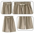 thumbnail image 3 of Women's Shorts Jersey Shorts with Pockets for Women Lounge Walking Athletic, Summer Sweat Shorts, 3 of 5