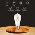thumbnail image 2 of Foco Vintage LED Inteligente Luz RGB + Cálida Base E27 Atenuable Compatible con App móvil y Asistentes de voz Tecnolite, 2 of 5