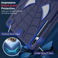 thumbnail image 6 of Decase Tablet Shell for Samsung Galaxy Tab S9 11 Inch 2023 Model (SM-X710/X716B/X718) S8 (X700/X706) Tab S7 (T870/T875),Hybrid Rugged Drop Proof Kid Friendly Cover with Stand & Strap,Navy+Blue, 6 of 6