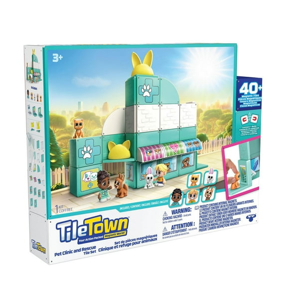 Tile Town Pet Vet Magnetic Tiles Playset