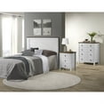 thumbnail image 5 of Anson Full Queen Panel Headboard, Rustic White and Brown, 5 of 5