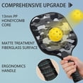 thumbnail image 2 of Pickleball Paddles Set Of 2, Fiberglass Surface, Camouflage Print, 4 Balls & Bag, 2 of 5