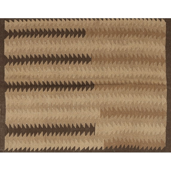 Ahgly Company Indoor Rectangle Contemporary Saddle Brown Southwestern Area Rugs, 8' x 10'