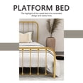 thumbnail image 3 of alazyhome Sturdy Metal Platform Queen Bed Frame, Easy Assembly, Gold, 3 of 6