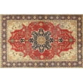 thumbnail image 1 of Ahgly Company Indoor Rectangle Traditional Sandy Brown Medallion Area Rugs, Swatch Sample, 1 of 6