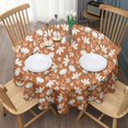 thumbnail image 3 of Autumn Fall Leaves Pattern Round Tablecloth 60" X 60",Wrinkle Wipeable Table Cloth for Kitchen Dining Room Picnic Patio Party, 3 of 6