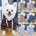 thumbnail image 3 of Breathable Pet Clothing - Keep Warm Strip Pattern Soft Sweatshirt - Cozy Coat for Stylish Home Wear, 3 of 8