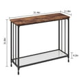 thumbnail image 2 of 85*30*81 Console Table, Sofa Tables Narrow Entryway Table with Glass Shelf and Metal Frame, 33.5” Behind Couch Table Industrial Hallway Table for Living Room, Foyer, Bedroom, Retro, 2 of 8