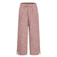 thumbnail image 4 of Rhuody Comfy Pants Women Stylish Striped Loose Fit High Waist Nine Inch Straight Leg Trousers Soft Clothing Wine Xl, 4 of 4
