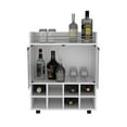 thumbnail image 6 of Nmkwnr Wood Bar Cart with Glass Door and Open Shelf and Bottle Rack, Perfect for Dining Room, Bar, Kitchen, White, 6 of 7