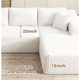 thumbnail image 4 of U-Shaped Modular Sectional Sofa, Oversized Cloud Couch with Premium Chenille Fabric, High-Density Memory Foam, Modern U-Shaped Sofa for Living Room, Apartment, Office, Beige, 4 of 8