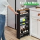 thumbnail image 2 of Carrito de cocina negro Rolling Storage Cart MARTY de 4 niveles, 2 of 7