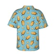 thumbnail image 3 of Goofa Lemon Ice Cream Hawaiian Shirt for Men, Unisex Summer Beach Casual Short Sleeve Button Down Shirts,Aloha Tropical Floral print shirt-Large, 3 of 9