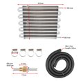 thumbnail image 2 of 10 Rows Aluminum Remote Transmission Oil Cooler Radiator Converter Kit Silver, 2 of 5