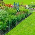 thumbnail image 4 of 19 PCS Decorative Garden Fence, 24" (H) x 22FT (L) Metal Patio Ground Fence Outdoor Green, 4 of 6